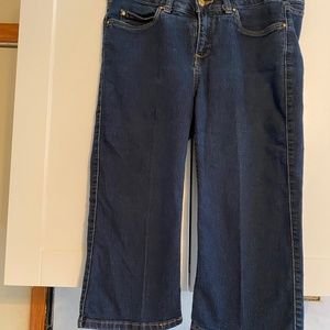 Rafaella Weekend Capri Jeans Womens Size 10 Blue Dark Wash Denim Stretch